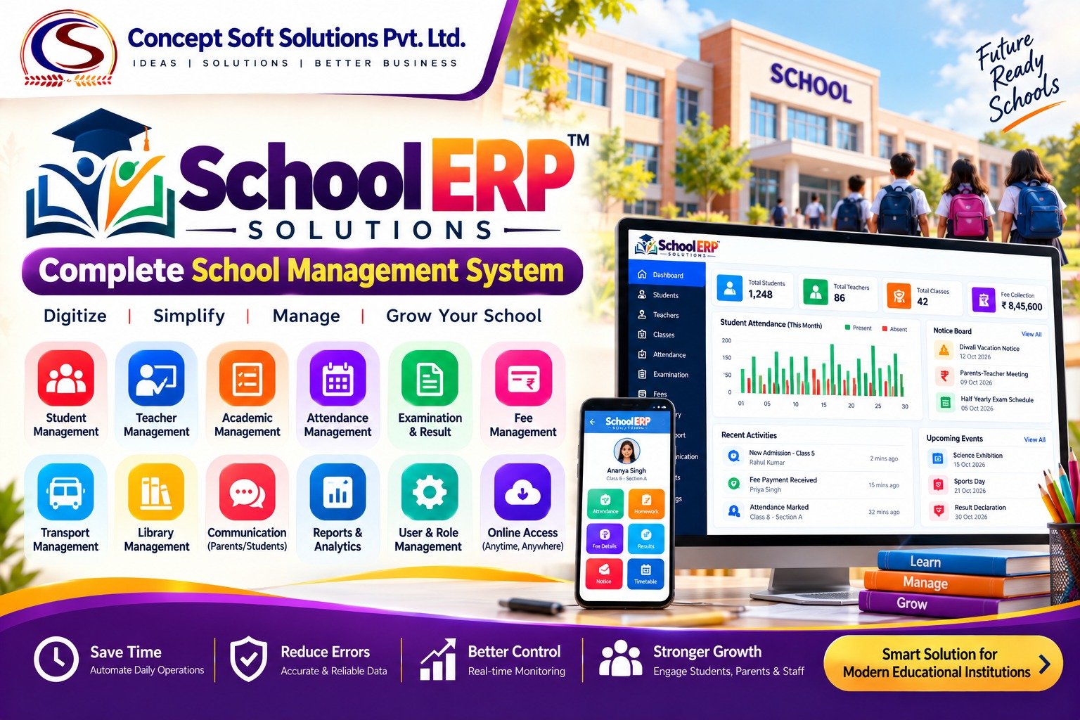 School ERP Solutions poster